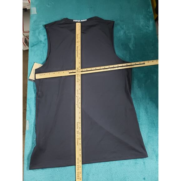 Nike Pro Tank Top Size 2XL XXL Mens Black Sleeveless Slim Race day Running NWT - Picture 8 of 9